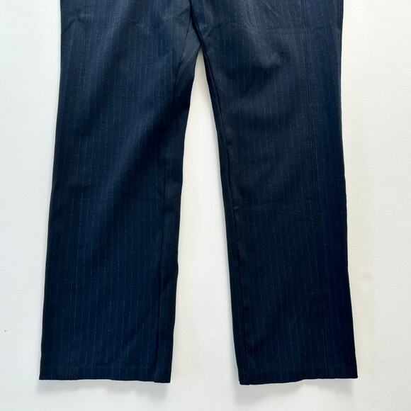 SPANX Supersmooth PerfectFit Ponte Ankle Slim Pant Navy Stripe Large Stretch - Picture 6 of 8